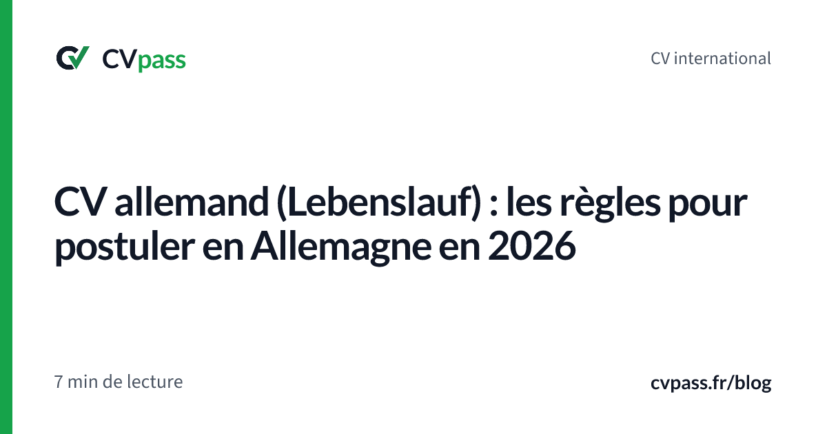 German CV (Lebenslauf): rules for applying in Germany
